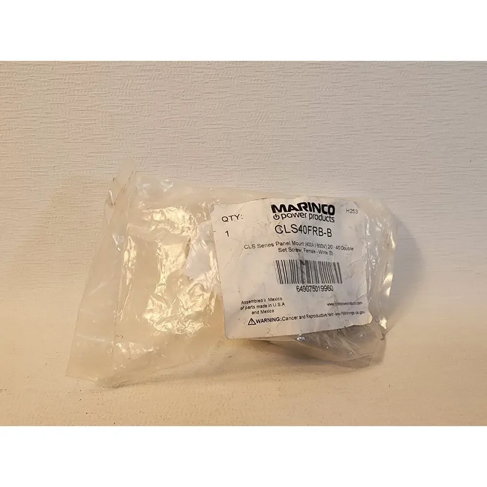 ADI Marinco CLS40FRB-B CLS Series Panel Mount (400A) Double Set Screw White